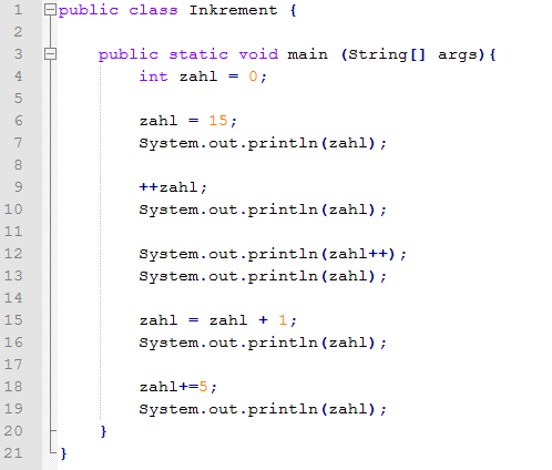 Inkrement Operatoren